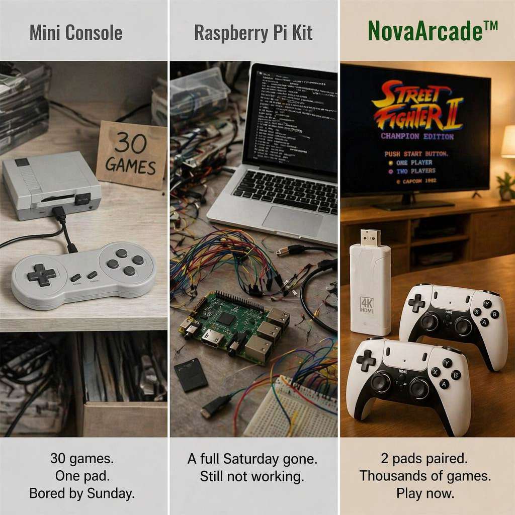 NovaArcade™ — Plug In, Link Up, and Fight Your Way Through Thousands of Retro Classics