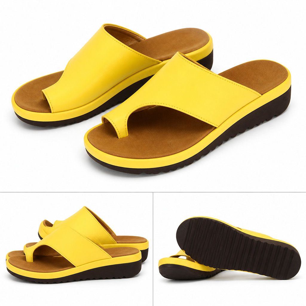 Solivra™ – Wedge Sandals for Bunion Relief with Toe-Aligning Strap