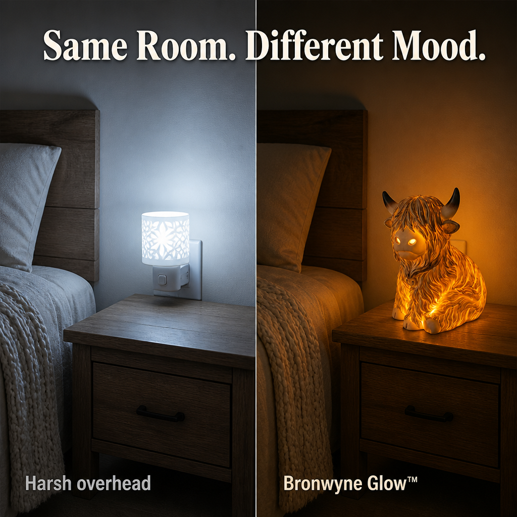 Bronwyne Glow™ — Illuminate Cozy Corners with Hand-Carved Highland Charm
