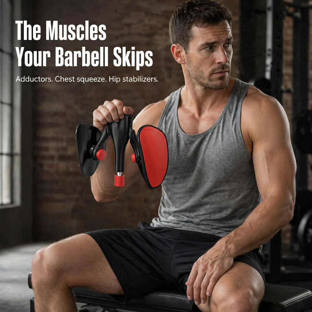 StrongFlex™ — Work Adductors, Chest & Core Wherever You Can Sit