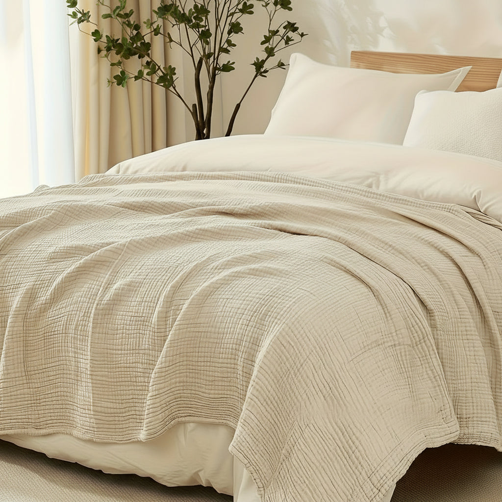 CozyCloud – Lightweight Cotton Nap Blanket for Ultimate Comfort