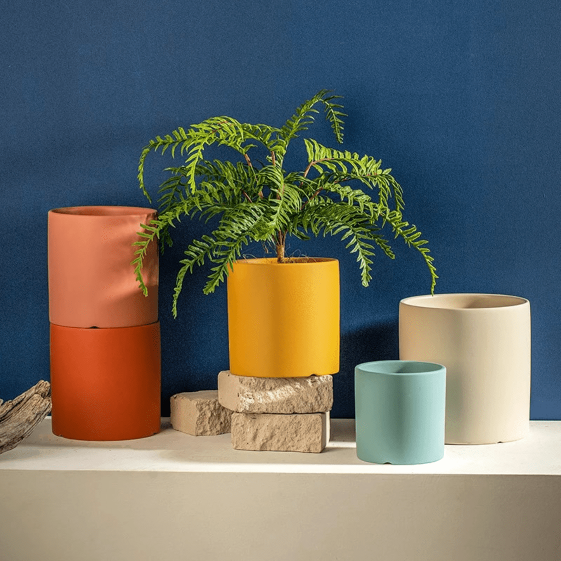 Flower Planter | Matte Texture | Features Drainage Hole and Saucer | Nordic Style Pot
