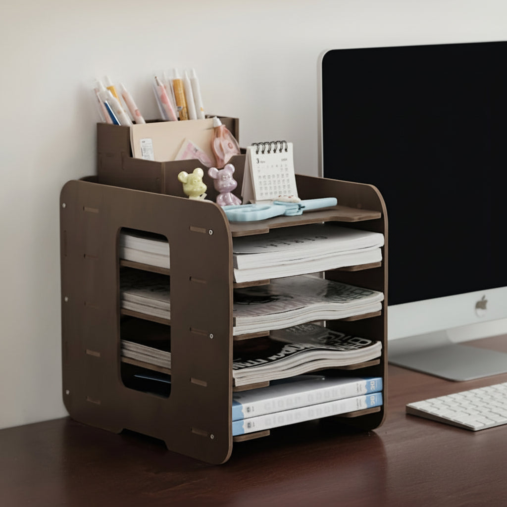 Elevate Your Desk with the Versatile File & Book Organizer
