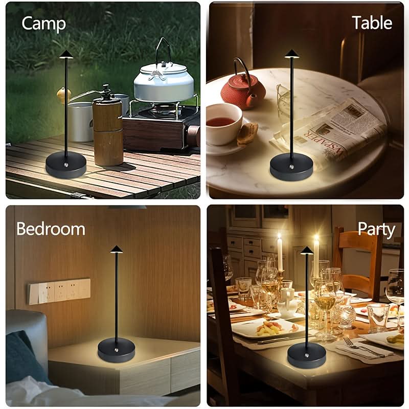 Wireless Rechargeable LED Desk Lamp with Touch Sensor for Ambient Lighting