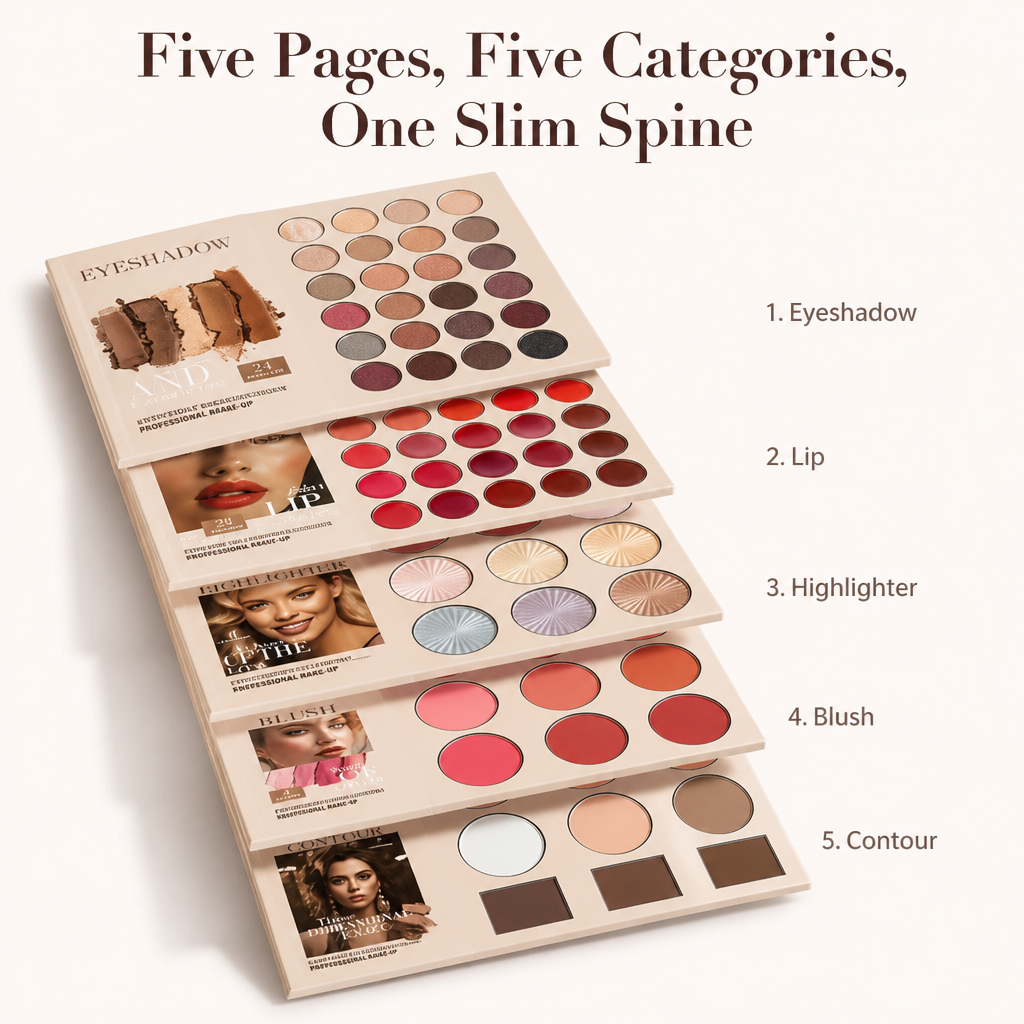 Lumiéra Palette™ — Tote a Complete 67-Color Makeup Studio in a Sleek Book