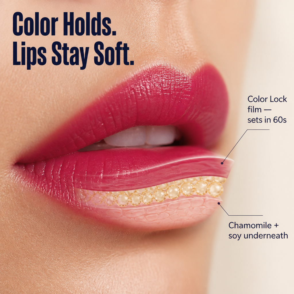 RadianceLock™ Lip Glow — Bold Color That Endures Dinner Without Dryness