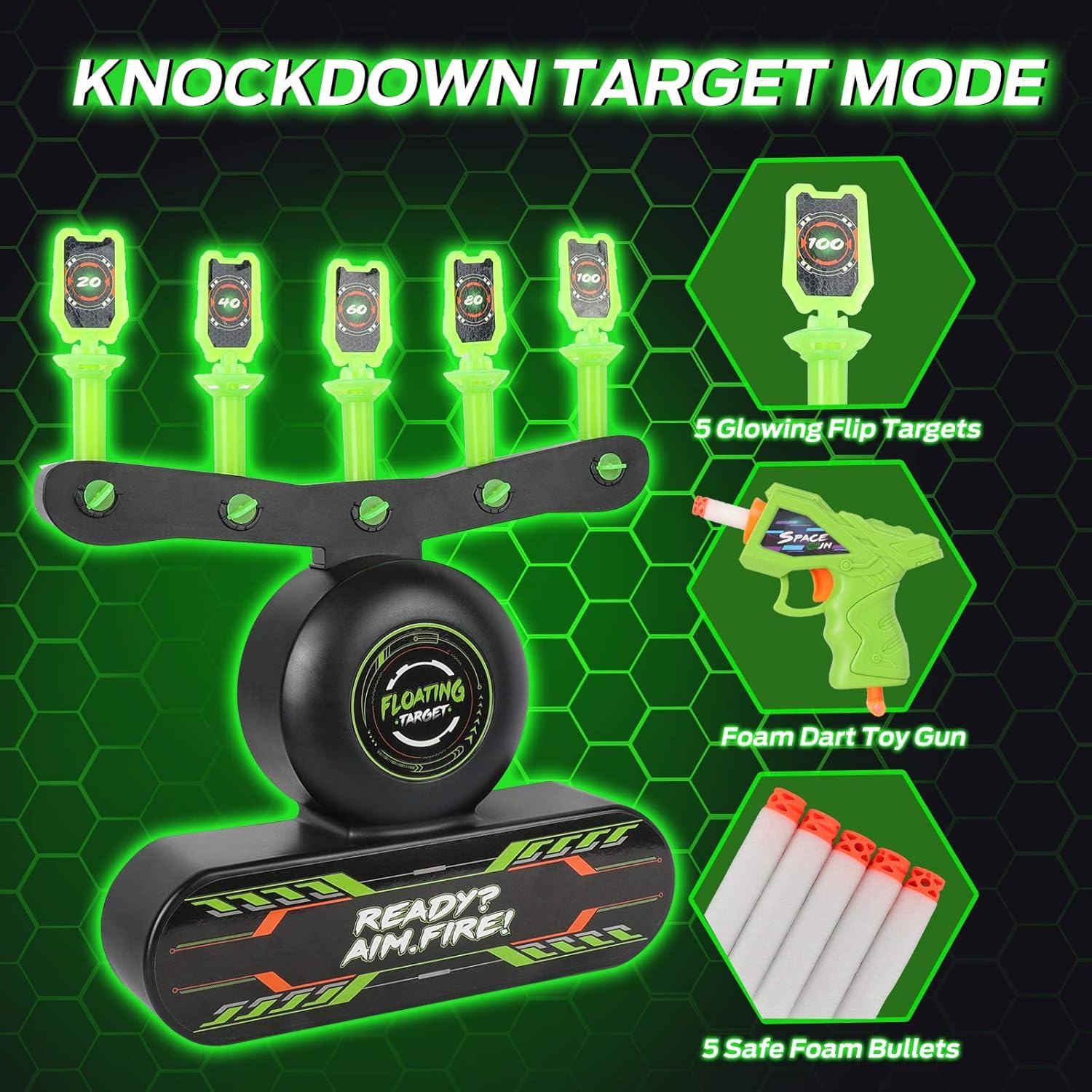 FlashGlide™ — Ignite Thrilling Family Battles with Glowing, Floating Target Action