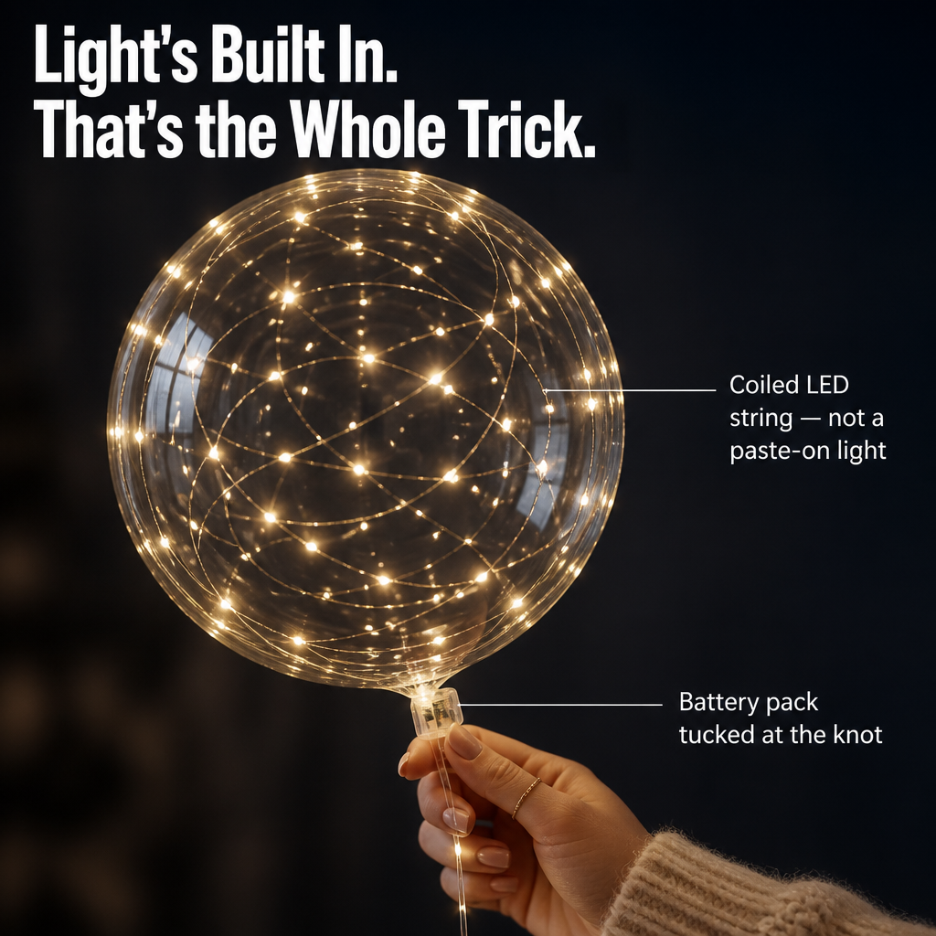 GlowNova™ LED Balloons — Display the Glow Your Guests Can’t Stop Talking About