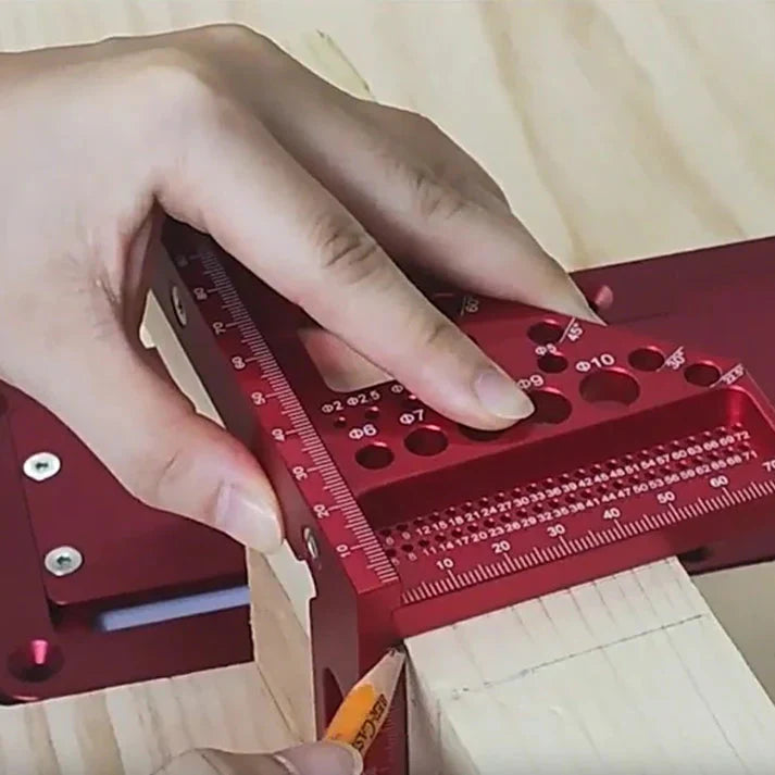 Angle Drill Guide with Aluminum Stop and Millimeter Scale