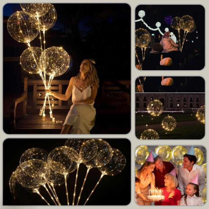 LED Light-Up Balloons – Pack of 10 Pieces