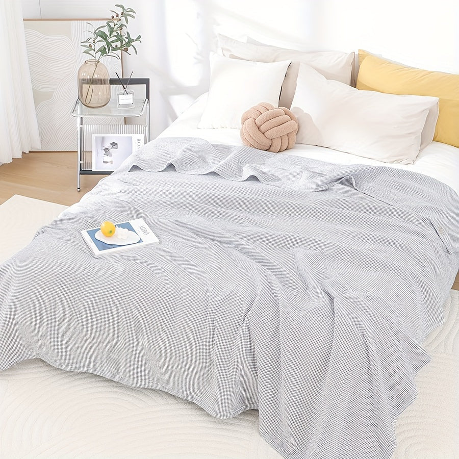 Chic Cotton Checkered Versatile Blanket for Everyday Use