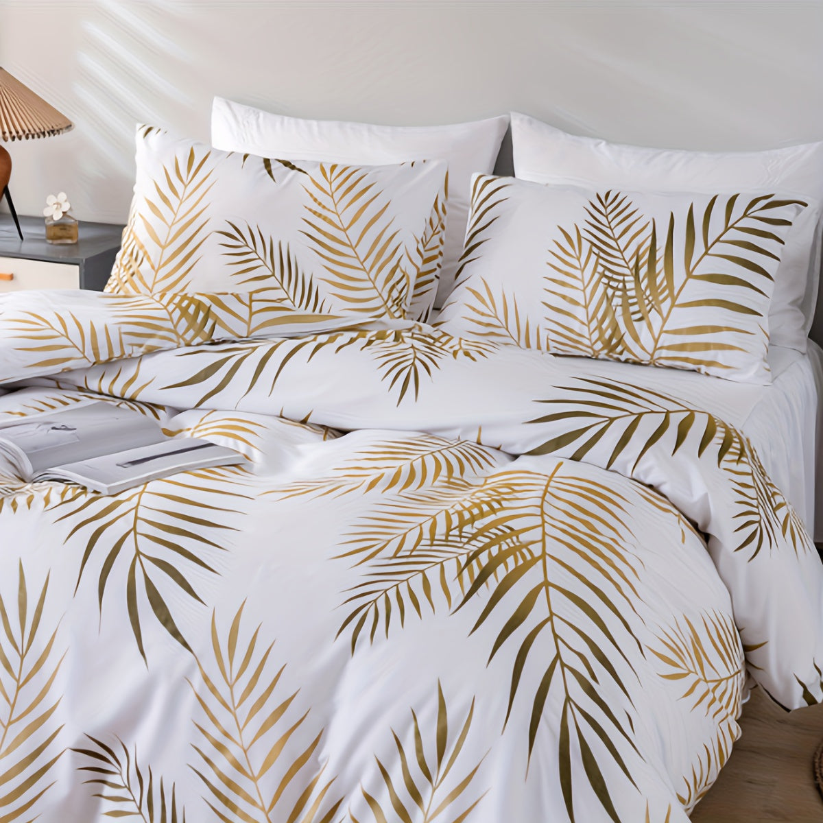 Nature's Serenity – Leaf Print Duvet Cover Collection