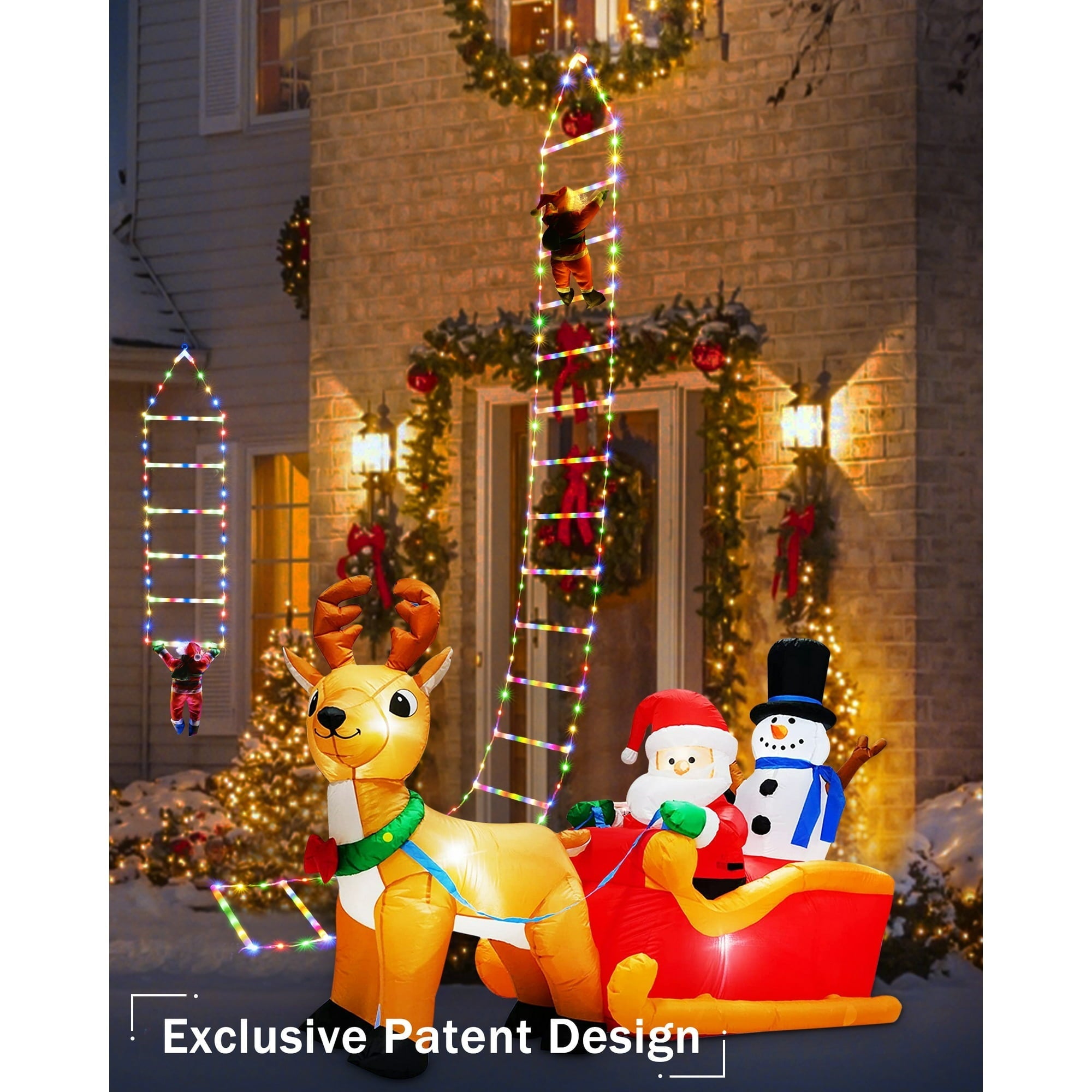 ClimBeams™ LED Santa Ladder Lights — Light Up Your Holidays with Magical, Smile-Worthy Cheer