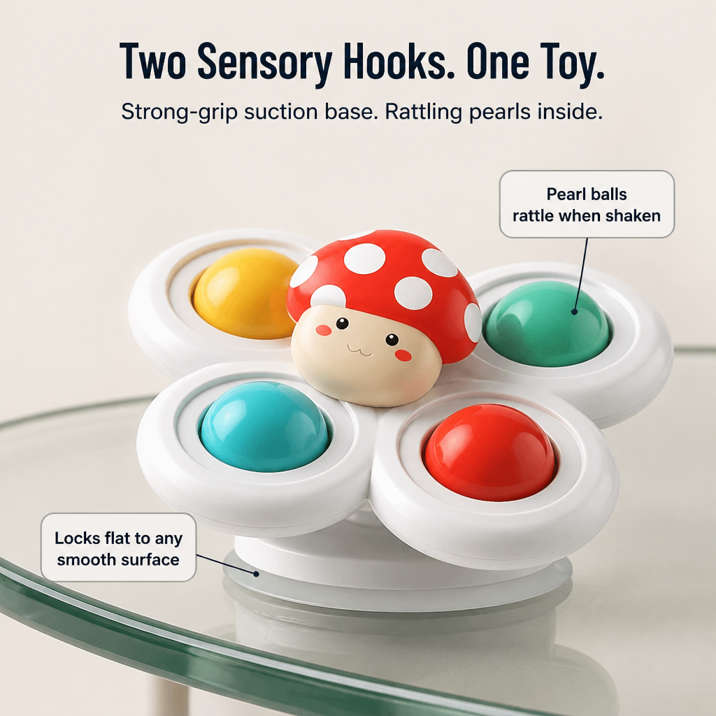 SpinSoothe™ — Place One on the Tray and Enjoy Your Meal Quietly | 3-Pack