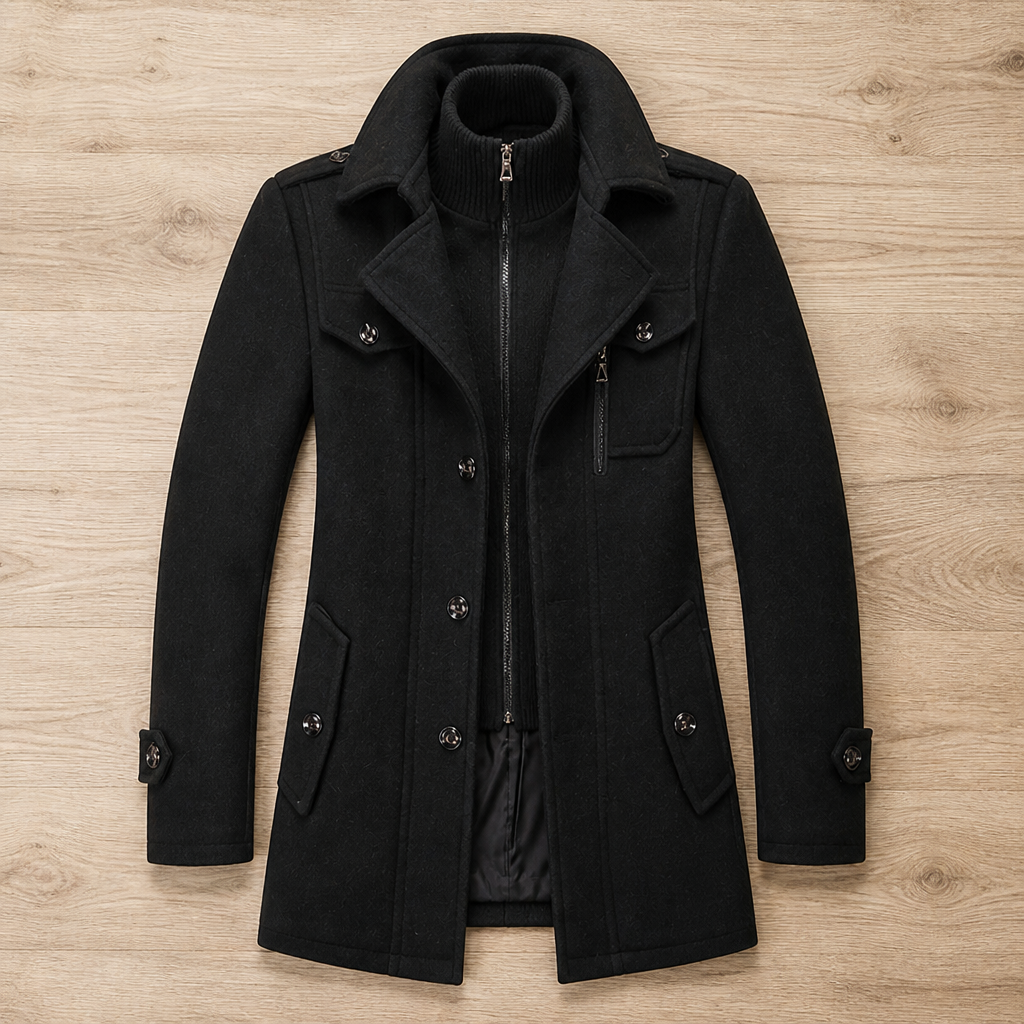 Double Shield Wool Coat™ — Command Warmth and Confidence Wherever You Go