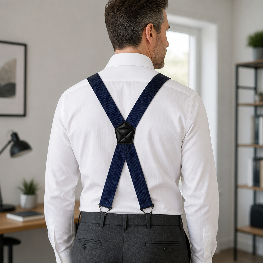IronMark™ – Rugged Belt-Loop Suspenders with Carabiner Hook Clips
