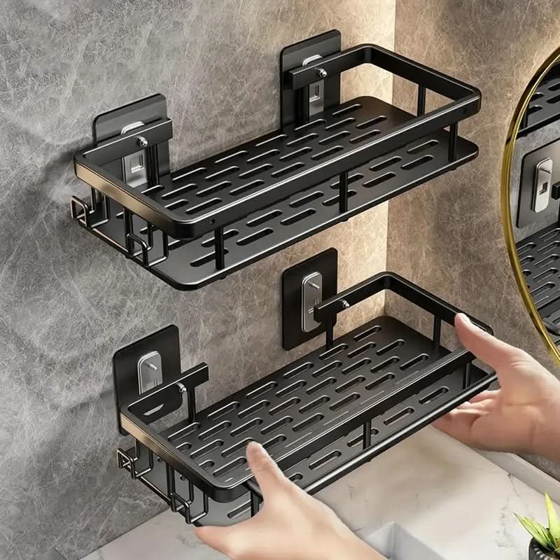 Elegant Adhesive Shelf for Effortless Bathroom Organization