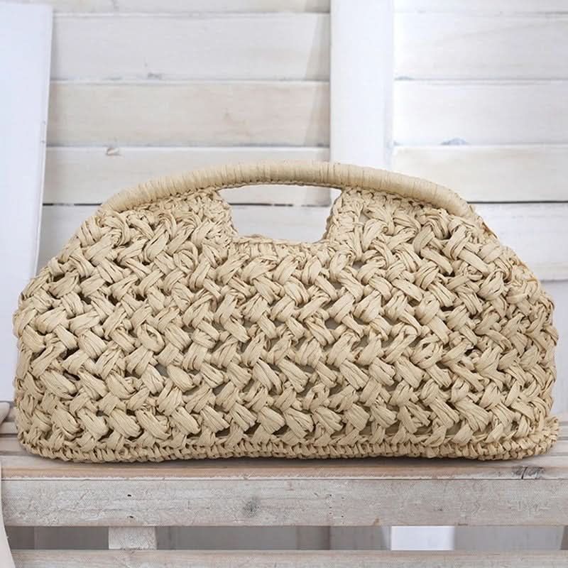 Woven Raffia Shoulder Bag in Elegant Design