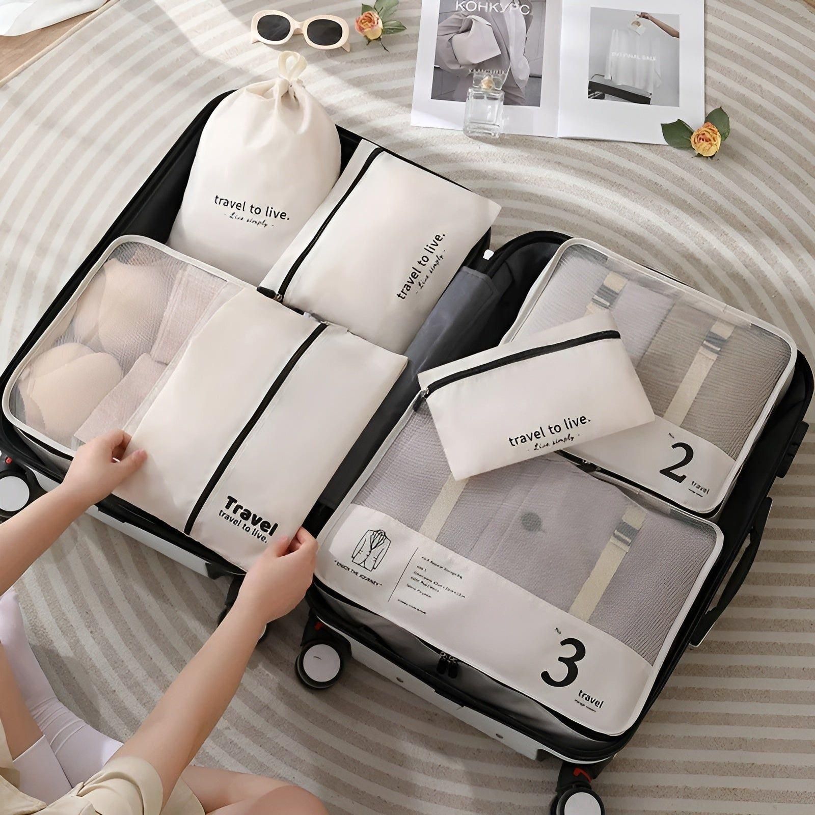 Ultimate 7-Piece Packing Organizer Set for Stress-Free Travel
