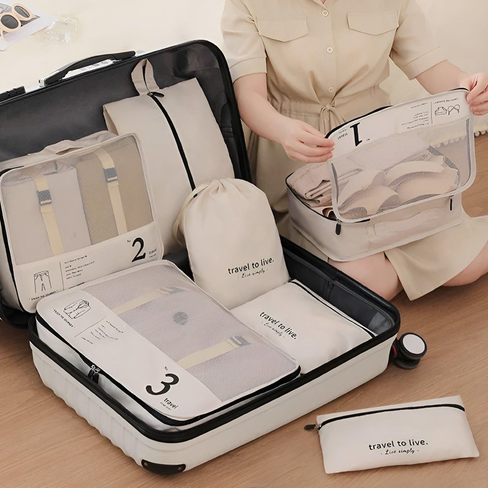 Ultimate 7-Piece Packing Organizer Set for Stress-Free Travel