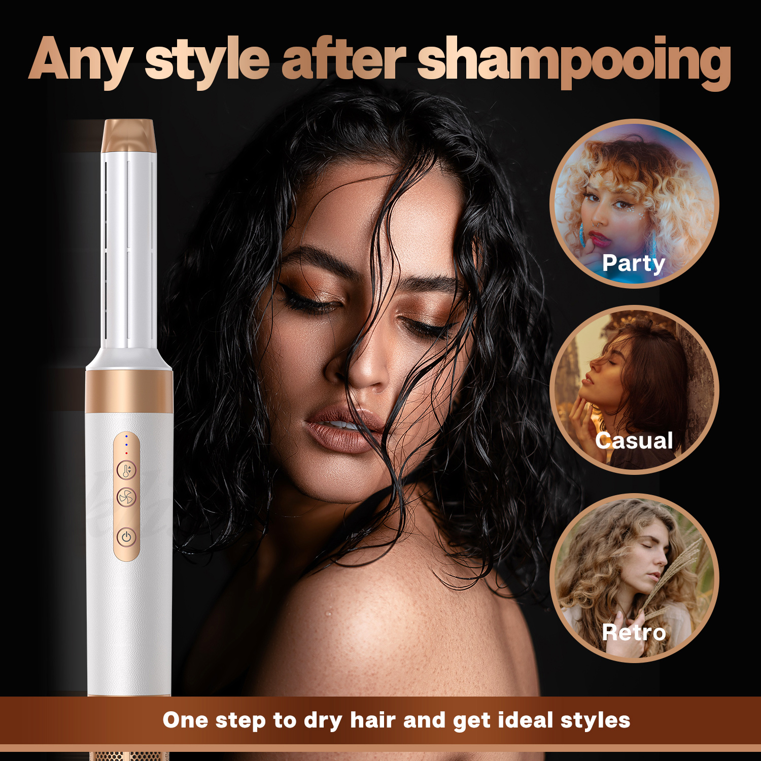 Versatile 7-in-1 Hair Styling Tool for Effortless Looks