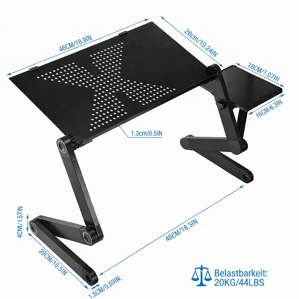 Laptop Riser | 360° Rotation & Adjustable Height | Encourages Healthy Posture | FlexStand 360