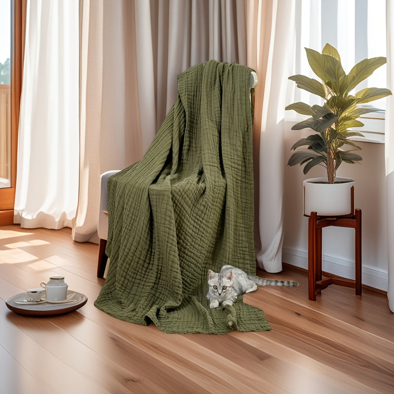 BreezyCozy – Lightweight 6-Layer Cotton Blanket for All-Year Comfort