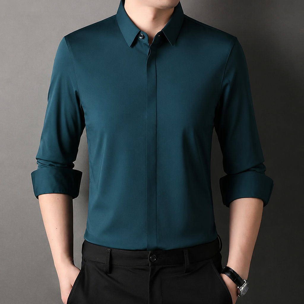 Vantori™ – Wrinkle-Resistant Slim-Fit 4-Way Stretch Dress Shirt