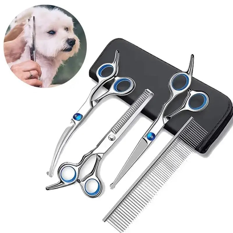 Pet Grooming Scissors Set for Dogs and Cats