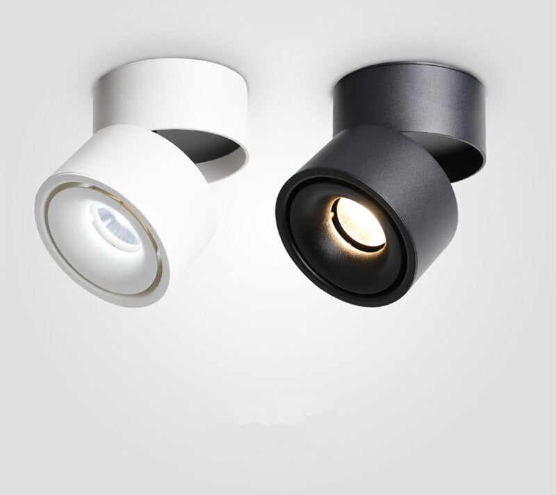 Rotatable LED Ceiling Spotlight – 350° Swiveling, Warm White