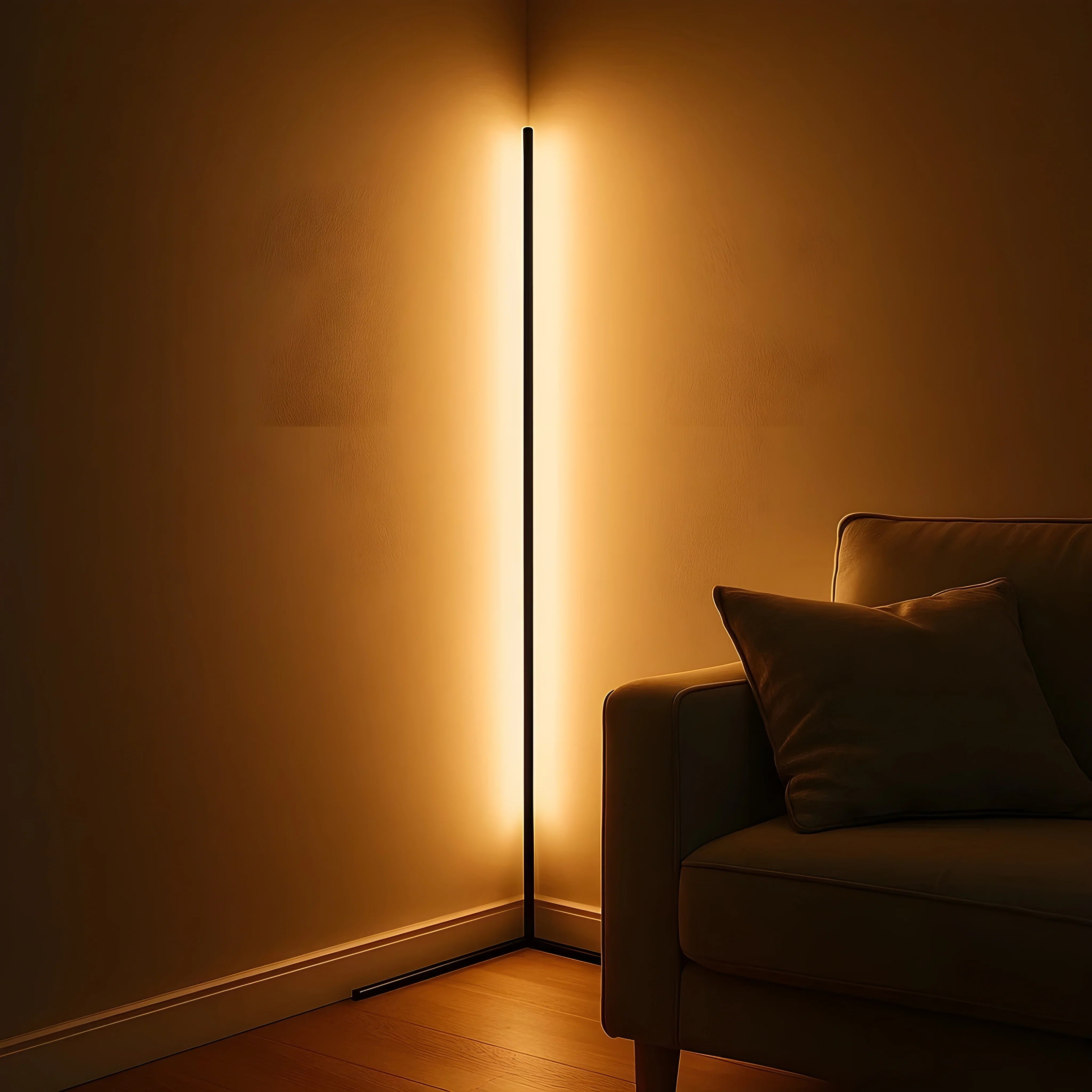 LED Adjustable Corner Floor Lamp with Remote Control
