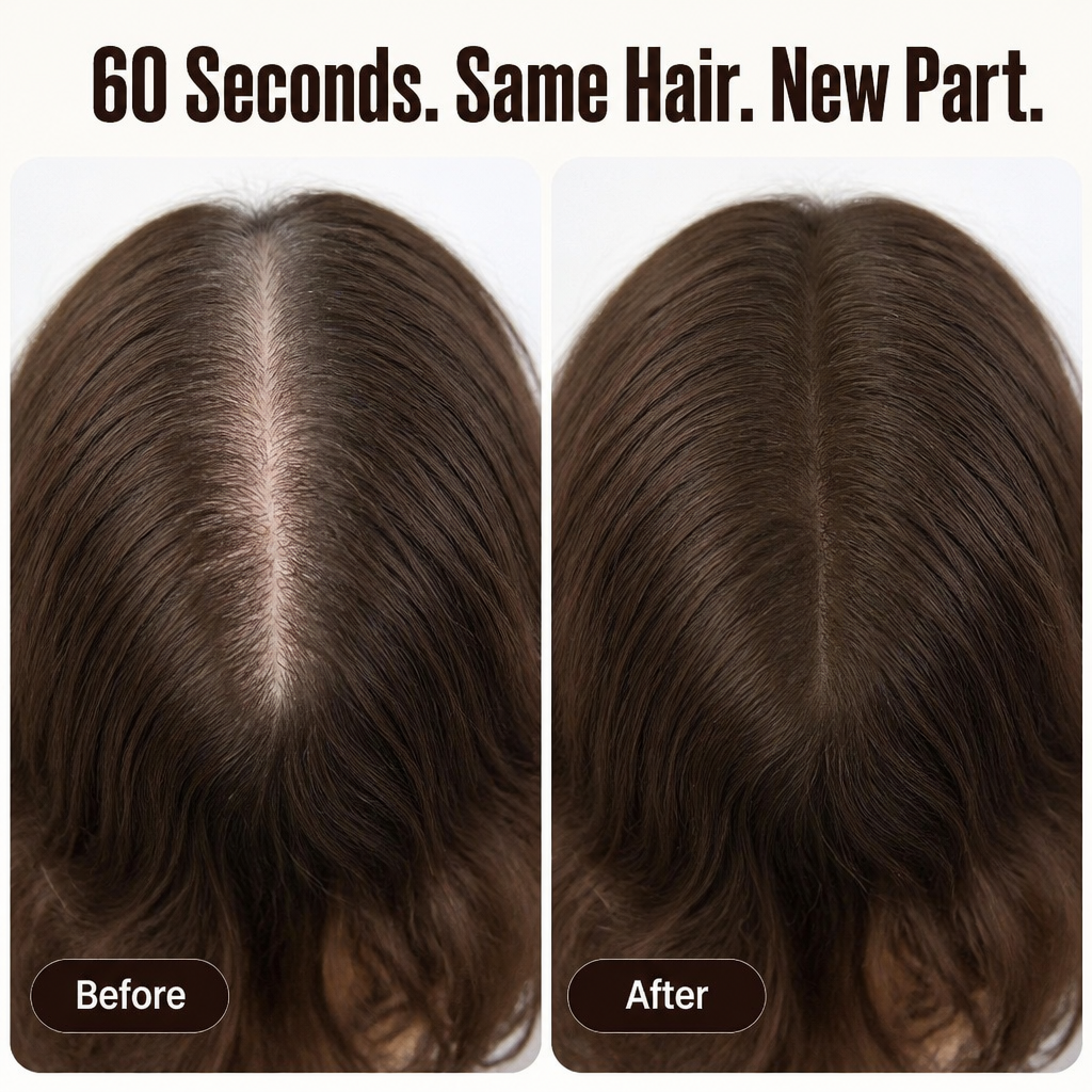 CrownVeil™ — Conceal Broad Areas in Two Taps with Sweat-Resistant Tap-On Powder