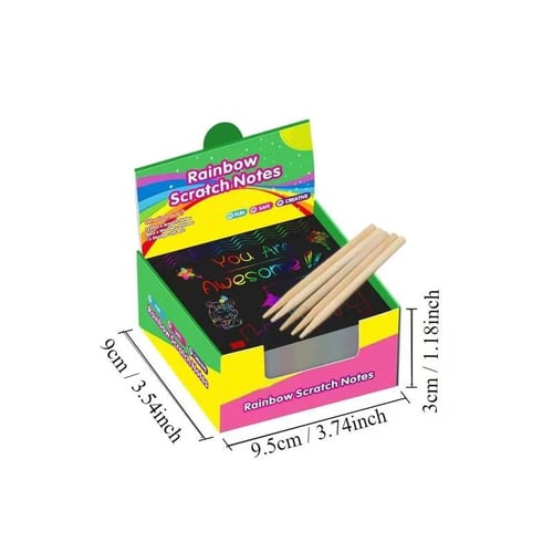 Rainbow Scratch Art Kit for Kids with Vibrant Colors