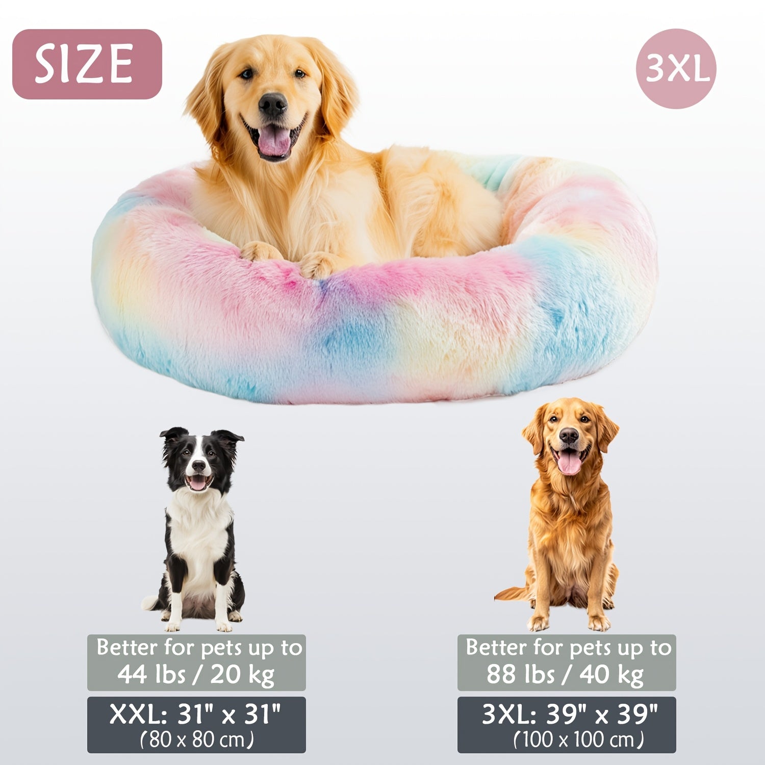 CozyNest - Plush Donut Pet Bed for Dogs and Cats of All Sizes