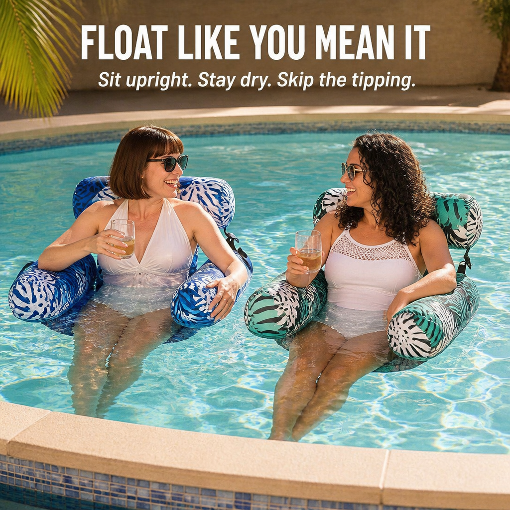 AquaBreeze™ — Sit Tall, Float Steady & Talk Without Drenching Your Hair