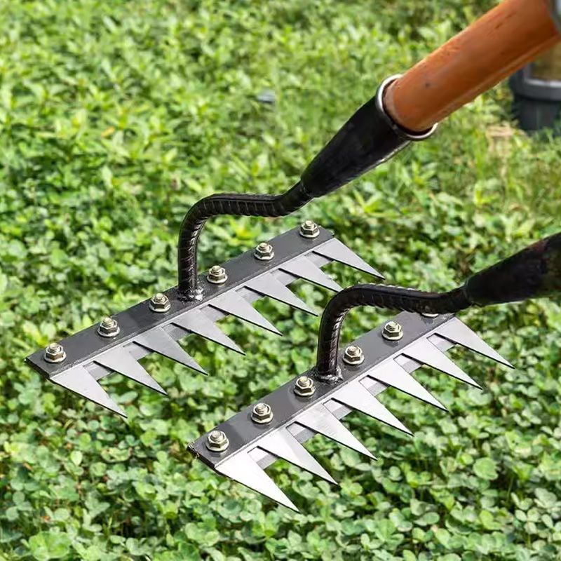 TerraEdge™ Carbon Steel Weed Rake — Effortless Power That Protects and Revives Your Garden