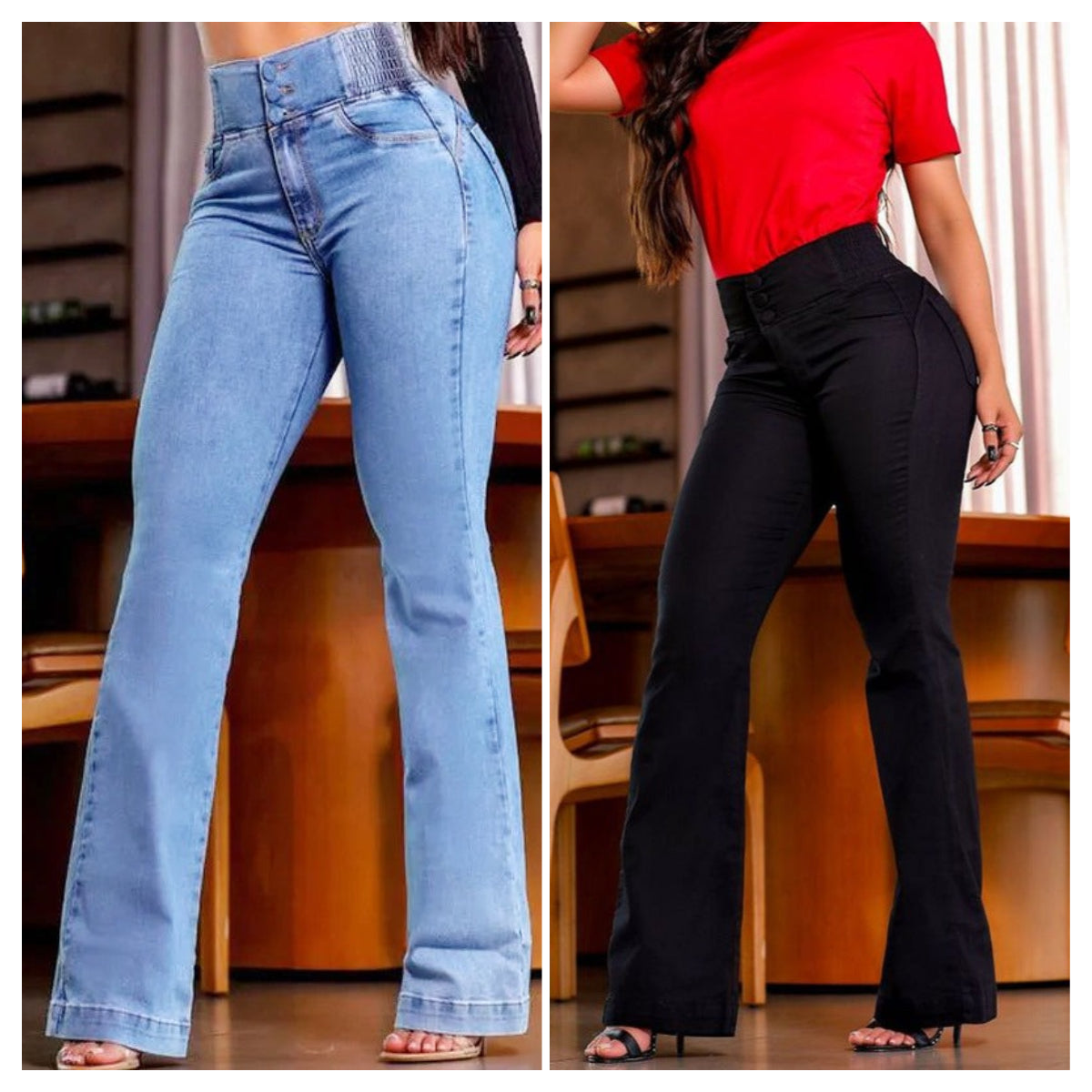 LuxeContour™ High Waist Flare Jeans — Shape Your Curves and Stretch Your Confidence All Day Long