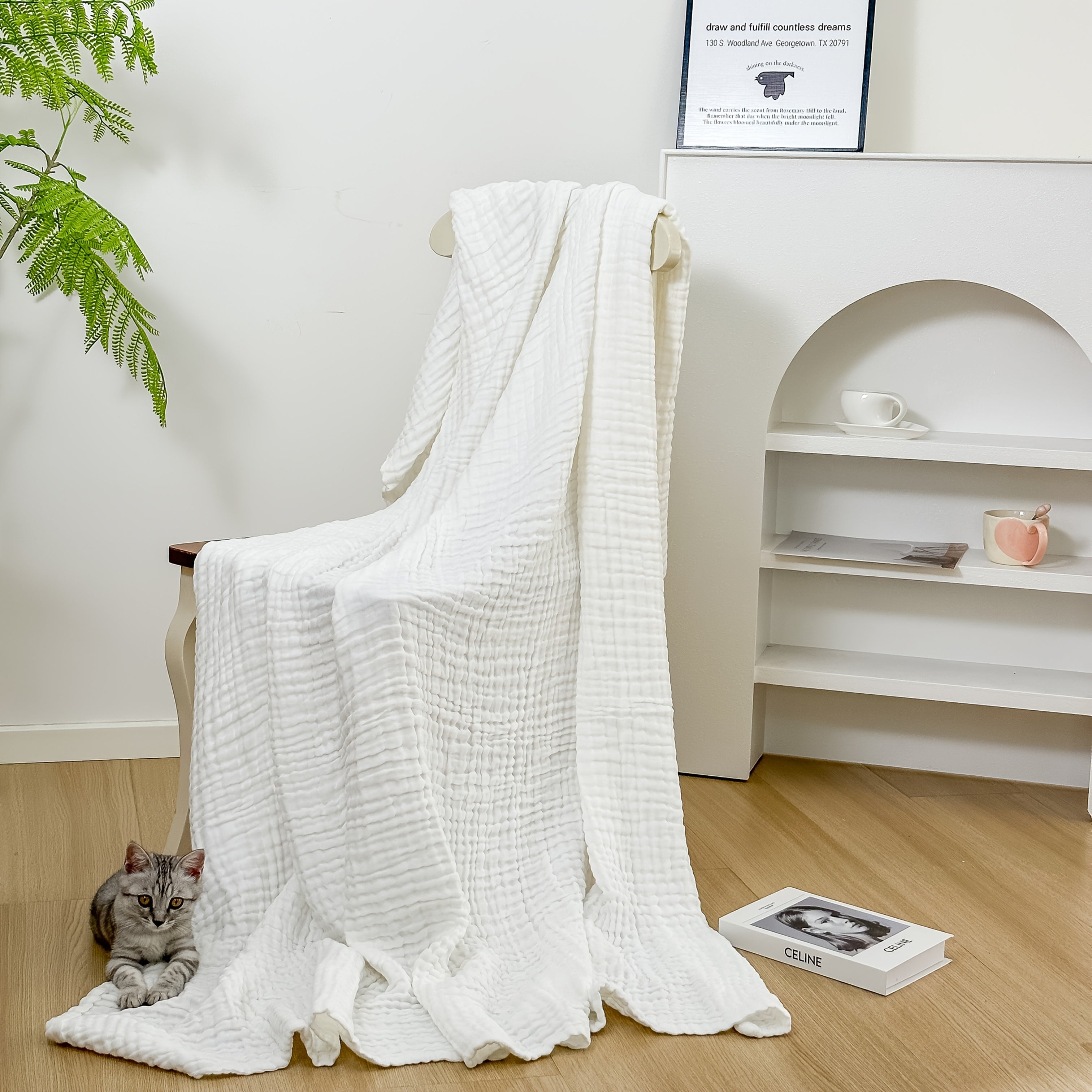 BreezyCozy – Lightweight 6-Layer Cotton Blanket for All-Year Comfort