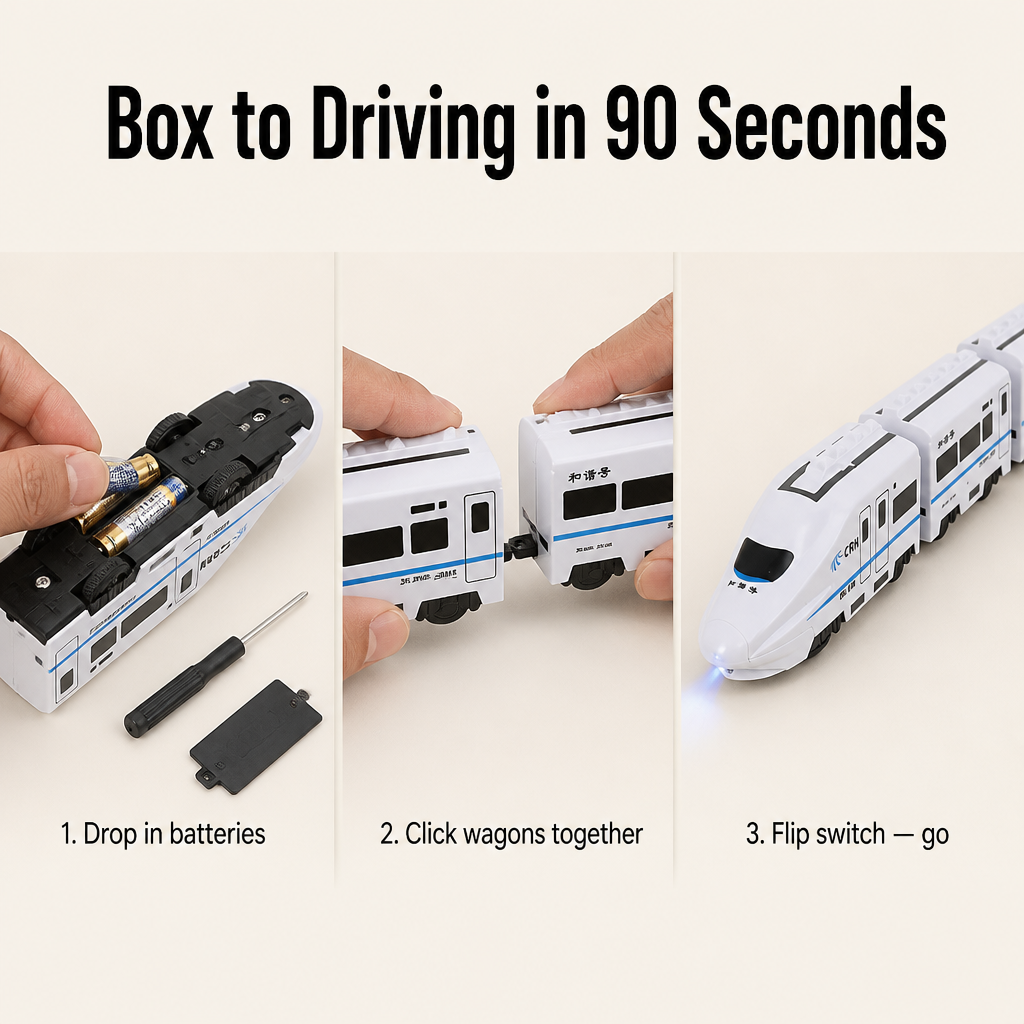 BrainBuzz Express™ — Dash a Lifelike Bullet Train Across Their Bedroom Floor