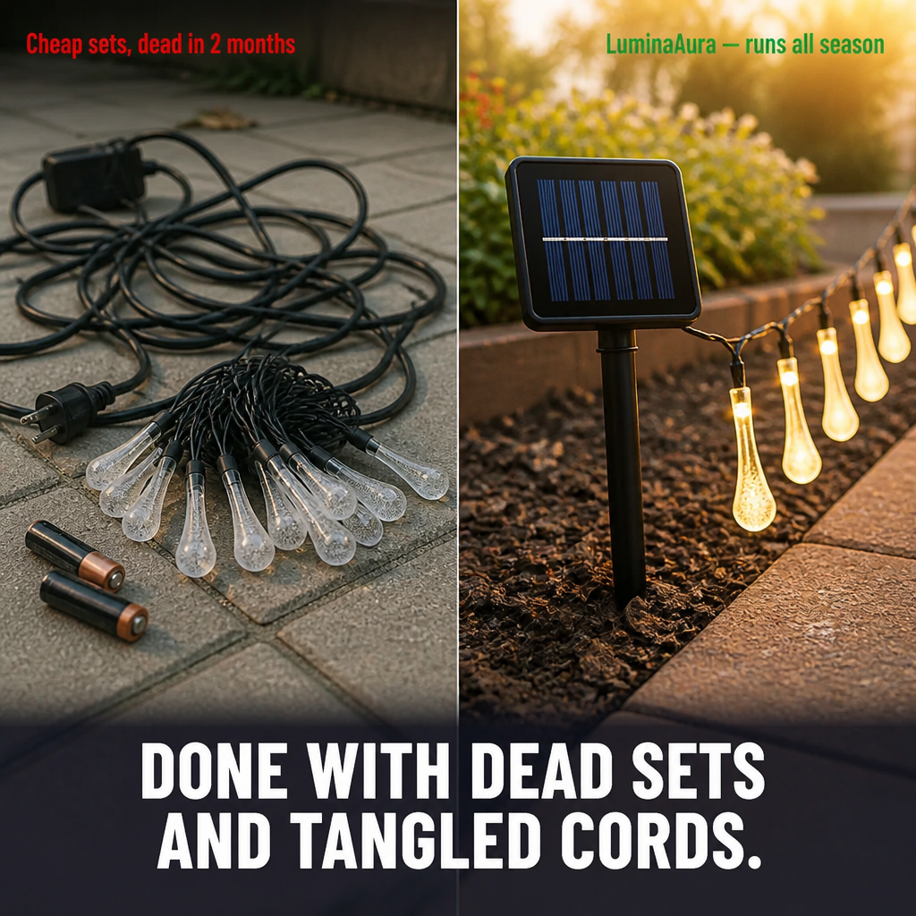 LuminaAura™ — Hang It Once, Solar Powered, Shine All Night Outdoors