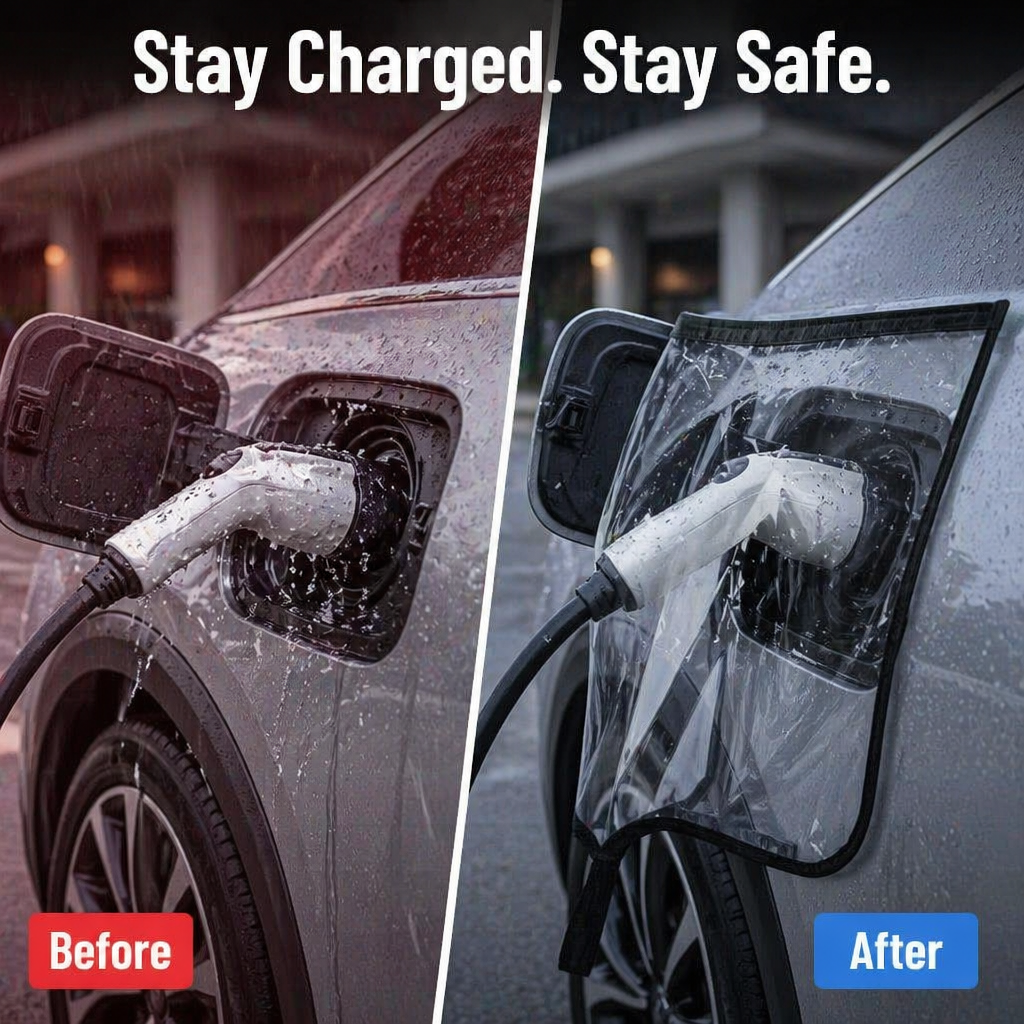 RamoraEdge™ — Stay Bone-Dry at Your EV Charging Port Whatever the Weather