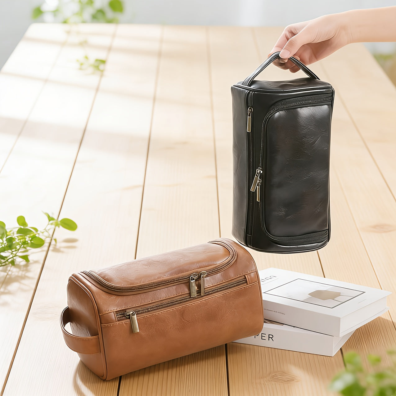 HeritageCraft - Classic Leather Briefcase & Travel Organizer