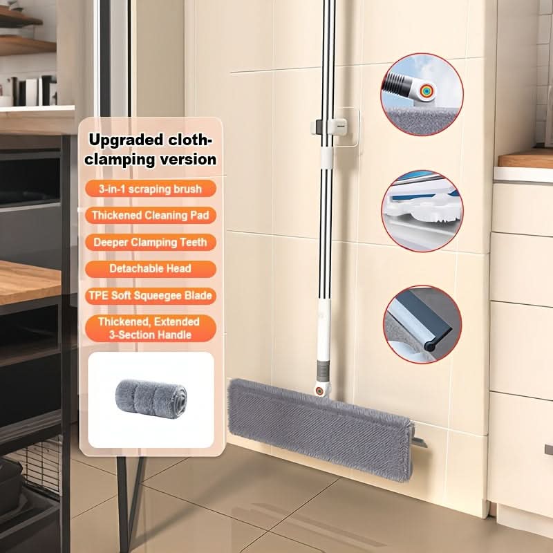 360-Degree Glass Squeegee with Extended Handle for Efficient Cleaning