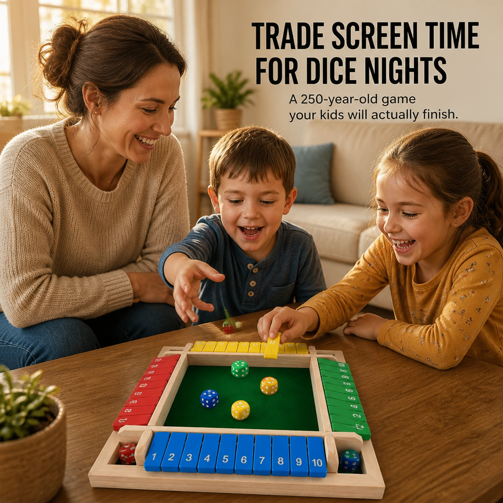 BrainSwing™ — Roll, Stack & Close the Box for Screen-Free Family Fun Nights