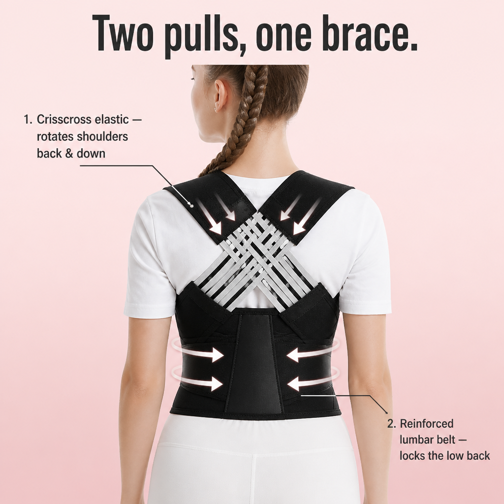 AlignPro™ — Correct Rounded Shoulders and a Stiff Lower Back with a Single Brace