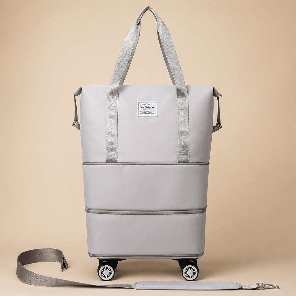 Voyana™ – Expandable Rolling Travel Tote with Detachable Wheels