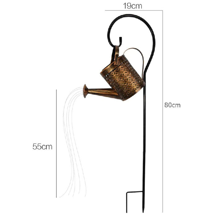 Garden Light Solar | Watering Can Design | Soft Rainfall Effect Lighting | GardenGlow