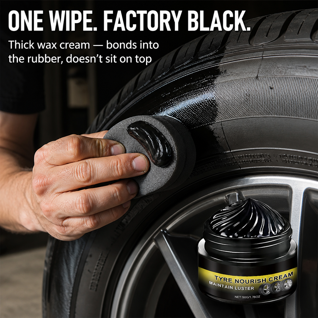 MidnightSheen™ — Revive Intense Black Tire Shine That Withstands Sling, Rain & UV Fade
