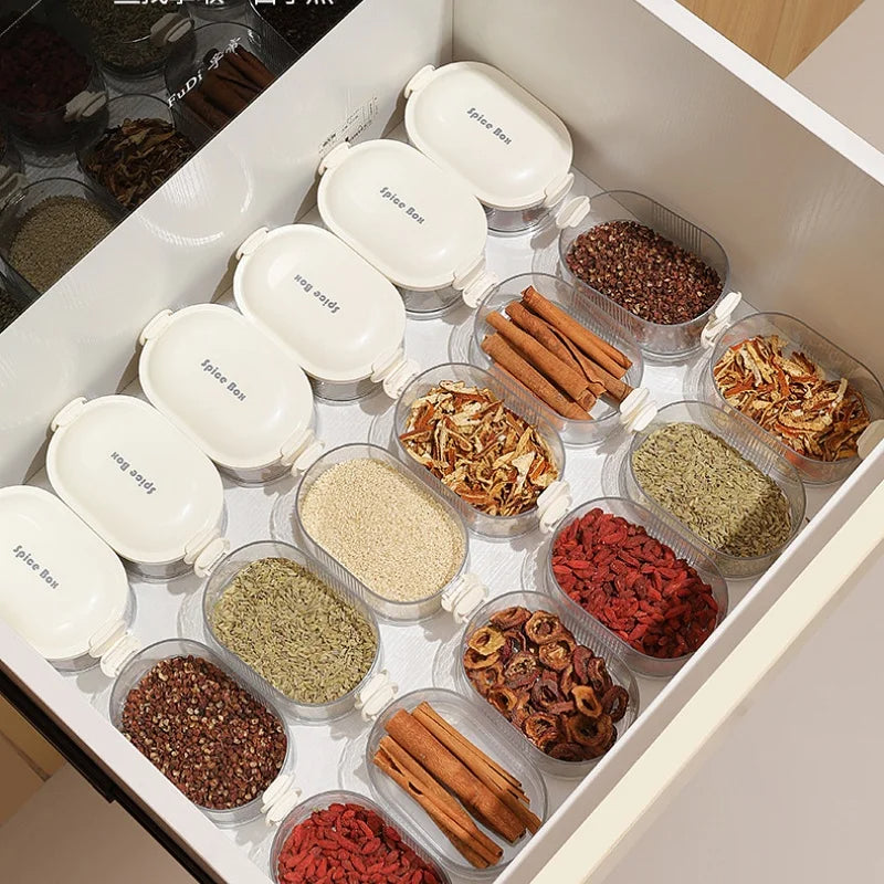 Spice Containers | Organize Quicker Than Ever | Stackable, Airtight, Transparent | SpiceNest