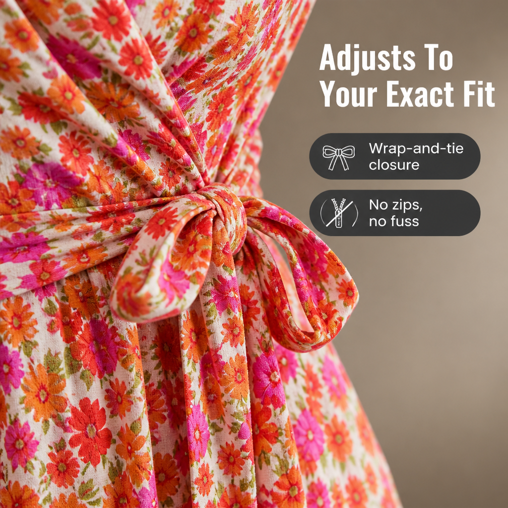 Celestelle™ Vintage Floral Dress — Feel Cool, Confident, and Effortlessly Radiant All Day Long